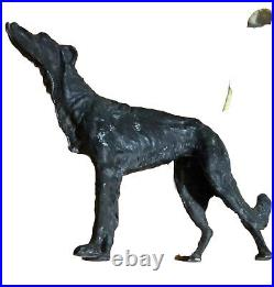 Antique Whippet Borzoi Greyhound Wolf Hound CAST IRON DOORSTOP statue Number 211