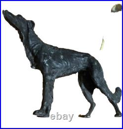 Antique Whippet Borzoi Greyhound Wolf Hound CAST IRON DOORSTOP statue Number 211