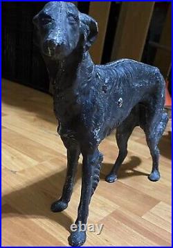Antique Whippet Borzoi Greyhound Wolf Hound CAST IRON DOORSTOP statue Number 211