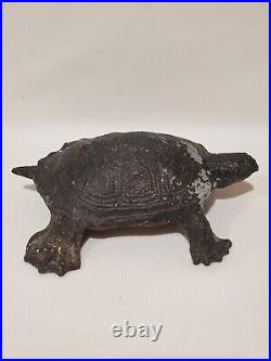 Antique Wilton Cast Iron Water Turtle Slider Door Stop RARE