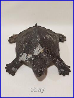 Antique Wilton Cast Iron Water Turtle Slider Door Stop RARE