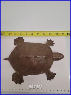 Antique Wilton Cast Iron Water Turtle Slider Door Stop RARE