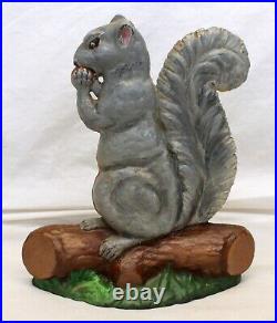 Antique c1900 Bradley & Hubbard Cast Iron Squirrel Eating Nut Doorstop 11
