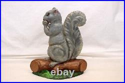 Antique c1900 Bradley & Hubbard Cast Iron Squirrel Eating Nut Doorstop 11