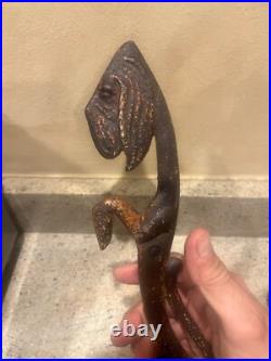 Antique cast iron begging bloodhound art deco doorstop folk art andiron 20s Antique cast iron begging bloodhound art deco doorstop folk art andiron 20s