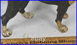Antique door stop cast iron Boston Terrier 10 tall old paint 1920 original best Antique door stop cast iron Boston Terrier 10 tall old paint 1920 original best