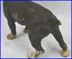 Antique door stop cast iron Boston Terrier 10 tall old paint 1920 original best Antique door stop cast iron Boston Terrier 10 tall old paint 1920 original best