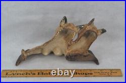 Antique door stop cast iron scotty dog pair old paint grungy 1920s original Antique door stop cast iron scotty dog pair old paint grungy 1920s original