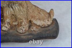 Antique door stop cast iron scotty dog pair old paint grungy 1920s original Antique door stop cast iron scotty dog pair old paint grungy 1920s original