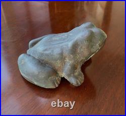 Antique finely detailed 1900's Cast Iron Frog Doorstop Garden Ornament