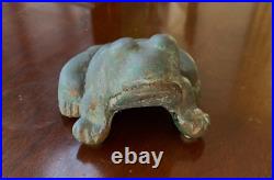 Antique finely detailed 1900's Cast Iron Frog Doorstop Garden Ornament
