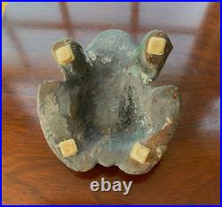 Antique finely detailed 1900's Cast Iron Frog Doorstop Garden Ornament