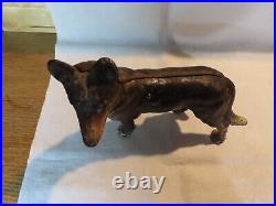 Antique vintage Hubley cast iron German Shepherd dog doorstop #1