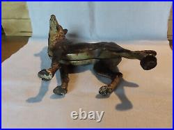 Antique vintage Hubley cast iron German Shepherd dog doorstop #1