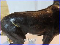 Antique vintage Hubley cast iron German Shepherd dog doorstop #1