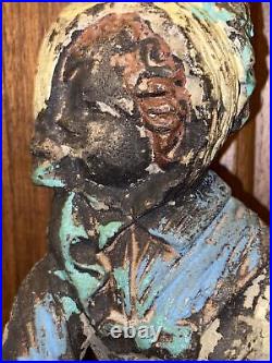 BRADLEY & HUBBARD Doorstop Cast Iron 7796 Woman Left Face 11x7 Shawl Basket