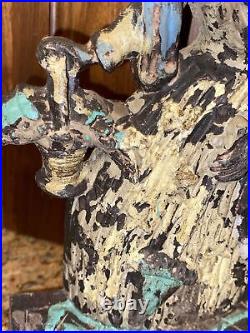 BRADLEY & HUBBARD Doorstop Cast Iron 7796 Woman Left Face 11x7 Shawl Basket