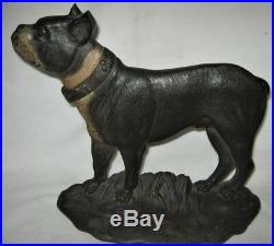 Best! Antique Bradley Hubbard Cast Iron Boston Terrier Dog Home Doorstop B&h