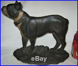 Best! Antique Bradley Hubbard Cast Iron Boston Terrier Dog Home Doorstop B&h