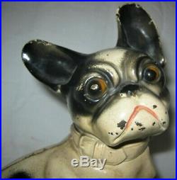 Best! Antique Hubley Pa USA Cast Iron French Bulldog Dog Art Statue Doorstop
