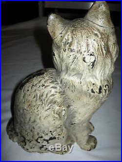 Best! Antique Hubley Persian Sitting Cast Iron Cat Doorstop Door Art Statue