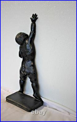 Black Child Reaching Cast Iron Doorstop 20th Century Ella Rood Studios Whitman