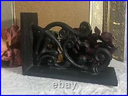 Bookends Cast Iron Vintage Book Ends Large Scrolled Door Stops