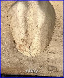 Boy Carrying Fruit Basket Antique Cast Iron Door Stop Unmarked 9x4RARE