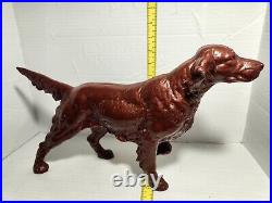C. 1930's Cast Iron Hubley Doorstop XL English Setter Pointer, Hunting, Bird Dog