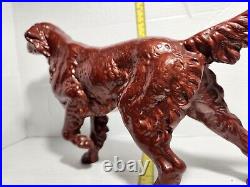 C. 1930's Cast Iron Hubley Doorstop XL English Setter Pointer, Hunting, Bird Dog