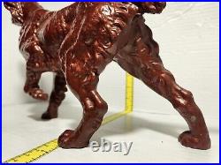 C. 1930's Cast Iron Hubley Doorstop XL English Setter Pointer, Hunting, Bird Dog