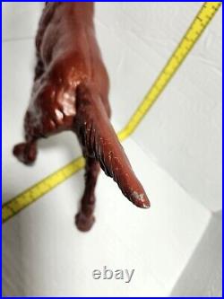 C. 1930's Cast Iron Hubley Doorstop XL English Setter Pointer, Hunting, Bird Dog