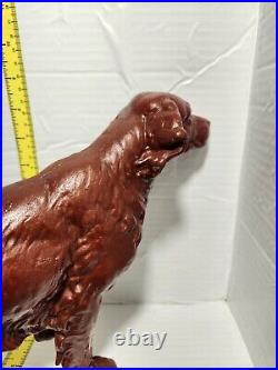 C. 1930's Cast Iron Hubley Doorstop XL English Setter Pointer, Hunting, Bird Dog