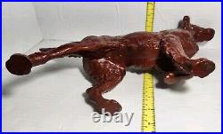 C. 1930's Cast Iron Hubley Doorstop XL English Setter Pointer, Hunting, Bird Dog