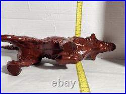 C. 1930's Cast Iron Hubley Doorstop XL English Setter Pointer, Hunting, Bird Dog