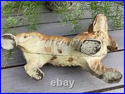 Cast Iron Antique HUBLEY #487 COCKER SPANIEL 11 DOG STATUE DOOR ART DOORSTOP