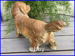 Cast Iron Antique HUBLEY #487 COCKER SPANIEL 11 DOG STATUE DOOR ART DOORSTOP