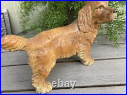 Cast Iron Antique HUBLEY #487 COCKER SPANIEL 11 DOG STATUE DOOR ART DOORSTOP