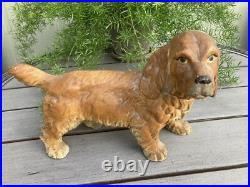 Cast Iron Antique HUBLEY #487 COCKER SPANIEL 11 DOG STATUE DOOR ART DOORSTOP