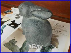 Cast Iron Baby Bunny Rabbit Doorstop Virginia Metalcrafters Original Paint Clean