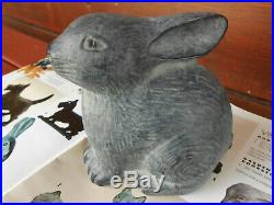Cast Iron Baby Bunny Rabbit Doorstop Virginia Metalcrafters Original Paint Clean