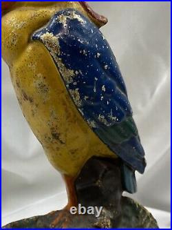 Cast Iron Blue Heron Water Fowl Bird Albany Foundry Doorstop Bookend