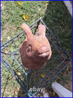 Cast Iron Bunny Rabbit Door Stop Garden Decoration Ornament