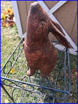 Cast Iron Bunny Rabbit Door Stop Garden Decoration Ornament