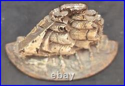 Cast Iron CJO Schooner Clipper Ship Nautical Doorstop #1288 Judd Co