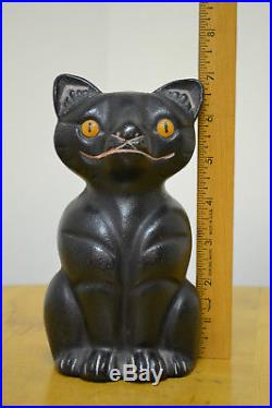 Cast Iron Cat Kitten Hubley 6 Pound Door Stop Smooth Finish Nice Paint Statue