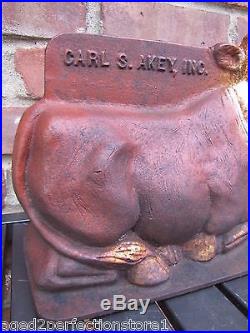 Cast Iron Cow Advertising Doorstop Bootscraper Carl Akey Inc Safe Guard farm swn
