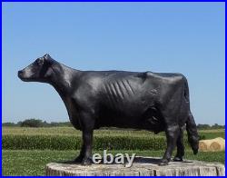 Cast Iron Cow Doorstop, Butcher Shop Advertising, Farm Art Milk Cow Bull Statue