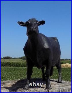 Cast Iron Cow Doorstop, Butcher Shop Advertising, Farm Art Milk Cow Bull Statue