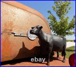 Cast Iron Cow Doorstop, Butcher Shop Advertising, Farm Art Milk Cow Bull Statue